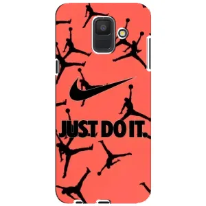 Силиконовый Чехол Nike Air Jordan на Самсунг А6 (2018) (Just Do It)