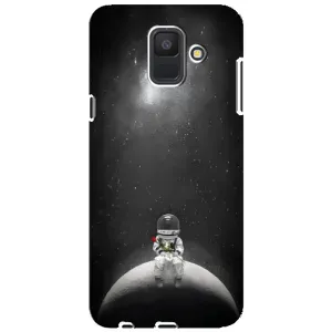 Силіконовый Чохол з принтом "Космонавти" на Samsung Galaxy A6 2018, A600F (Космонавт романтик)