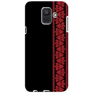 Силіконовый Чохол на Samsung Galaxy A6 2018, A600F (Червона вишиванка)