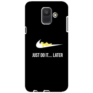 Силиконовый Чехол на Samsung Galaxy A6 2018, A600F с картинкой Nike (Later)
