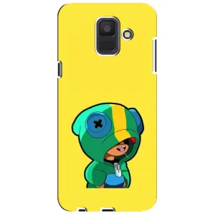 Чехол Бравл Старс для Samsung Galaxy A6 2018, A600F (Леон (LEON))