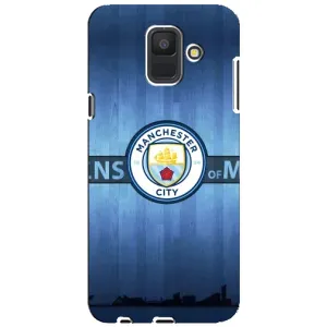 Силиконовые Чехлы принт Футбол на Samsung Galaxy A6 2018, A600F (ManCity)