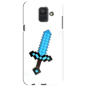 Чехлы для Samsung Galaxy A6 2018, A600F (Персонажи Майн Крафт) (Меч)