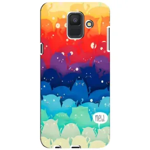 Силиконовый чехол с котиком для Samsung Galaxy A6 2018, A600F (Mew)