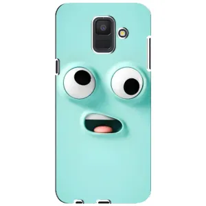 Силиконовые Чехлы (смешные стикеры) для Samsung Galaxy A6 2018, A600F (Забавное мятное лицо)