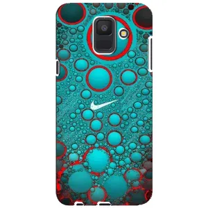 Силиконовый Чехол на Samsung Galaxy A6 2018, A600F с картинкой Nike (Найк зеленый)