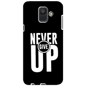 Силиконовый Чехол на Samsung Galaxy A6 2018, A600F с картинкой Nike (Never Give UP)