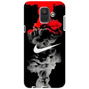 Силиконовый Чехол на Samsung Galaxy A6 2018, A600F с картинкой Nike (Nike дым)