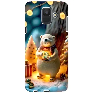 Чехлы на Новый Год Samsung Galaxy A6 2018, A600F (Новогодний ведмеженок)