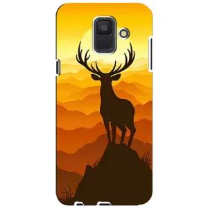 Чехлы с изображением разных животных для Samsung Galaxy A6 2018, A600F (Силуэт Оленя)