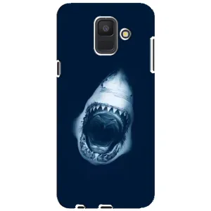 Силиконовый бампер с картинкой животных для Samsung Galaxy A6 2018, A600F (Пасть Акулы)