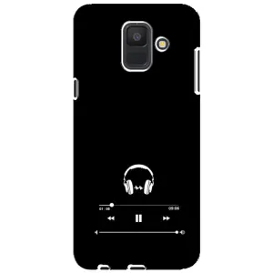Чехол с картинками на черном фоне для Samsung Galaxy A6 2018, A600F (Плеер)