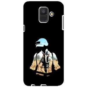Силиконовый чехол с картинкой "Герой Pubg" на Samsung Galaxy A6 2018, A600F (Пубг мен)