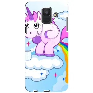 Чехол Unicorn на Samsung Galaxy A6 2018, A600F (Радуга единорожка)