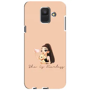Силиконовый Чехол на Samsung Galaxy A6 2018, A600F с картинкой Стильных Девушек (С собакой)