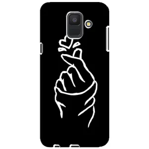 Чохол (Знак сердечка) для Samsung Galaxy A6 2018, A600F (Сердечко на чорному)