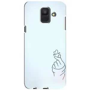Чохол (Знак сердечка) для Samsung Galaxy A6 2018, A600F (Сердечко на блакитному)