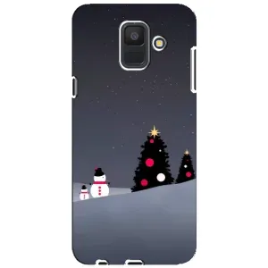 Чехлы на Новый Год Samsung Galaxy A6 2018, A600F (Снеговички)