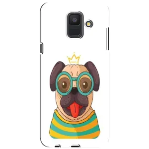 Бампер для Samsung Galaxy A6 2018, A600F с картинкой "Песики" (Собака Король)