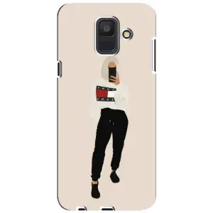 Силиконовый Чехол на Samsung Galaxy A6 2018, A600F с картинкой Стильных Девушек (Стильная)