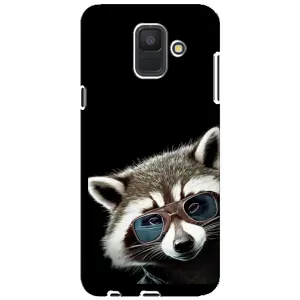 Силиконовый Чехол с Енотами на Samsung Galaxy A6 2018, A600F (Стильный Енот)