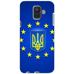 Чехол с Украинской символикой на Самсунг А6 (2018) (Украина это Европа)