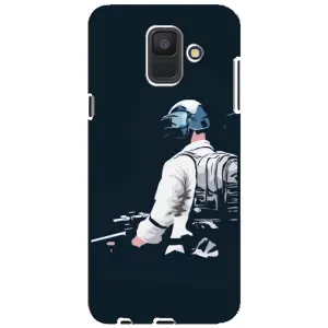 Силиконовый чехол с картинкой "Герой Pubg" на Samsung Galaxy A6 2018, A600F (В экиперовке)
