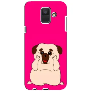 Чехол (ТПУ) Милые собачки для Samsung Galaxy A6 2018, A600F (Веселый Мопсик)