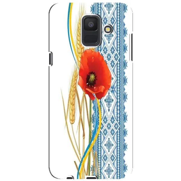 Чехол с рисунком «Вышиванка с цветком» для Samsung Galaxy A6 2018 (A600F)