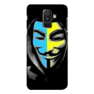 Чехол с Украинской символикой на Самсунг А6 Плюс 2018 (Анонимус патриот)