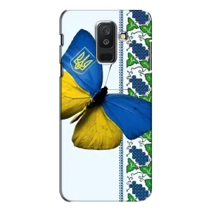Чехол с Украинской символикой на Самсунг А6 Плюс 2018 (Бабочка)
