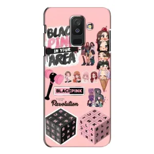 Чехлы с картинкой для Samsung Galaxy A6 Plus 2018 ( A605) (BLACK PINK коллаж)