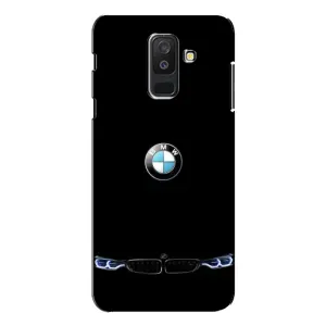 Силіконовий бампер з картинкою машини на Samsung Galaxy A6 Plus 2018 ( A605) (Чорний BMW)