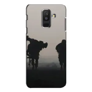 Чехлы на военную тематику для Samsung Galaxy A6 Plus 2018 ( A605) (Бой солдат)