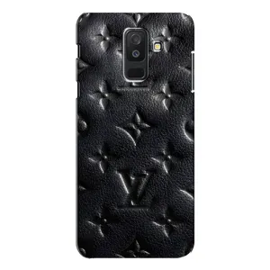 Текстурный Чехол Louis Vuitton для Самсунг А6 Плюс 2018 (Черный ЛВ)
