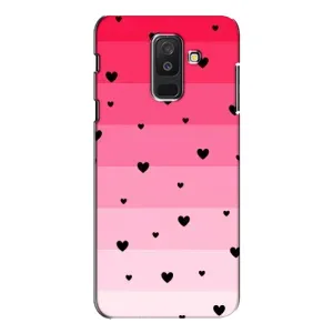 Чехлы с тематикой "Маленькие Сердечки" на Samsung Galaxy A6 Plus 2018 ( A605) (Чорные сердечки)