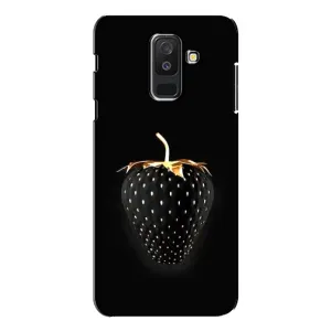 Чехол с изображением вкусной еды для Samsung Galaxy A6 Plus 2018 ( A605) (Чёрная клубника)