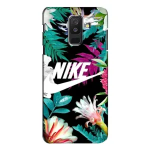 Силіконовый Чохол на Samsung Galaxy A6 Plus 2018 ( A605) з картинкою НАЙК (Квітковий Nike)