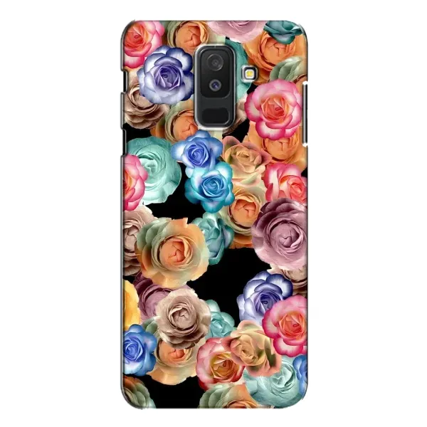 Чехол с рисунком «Цветы на черном» для Samsung Galaxy A6 Plus 2018 (A605) Чехол с рисунком «Цветы на черном» для Samsung Galaxy A6 Plus 2018 (A605)