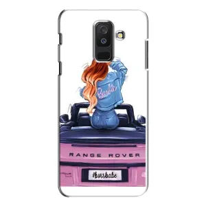 Силиконовый Чехол на Samsung Galaxy A6 Plus 2018 ( A605) с картинкой Стильных Девушек (Девушка на машине)