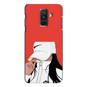 Силіконовый Чохол на Samsung Galaxy A6 Plus 2018 ( A605) з картинкой Модных девушек (Дівчина Nike)