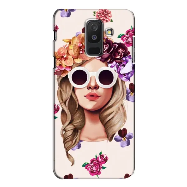 Чехол с рисунком «Девушка в очках» для Samsung Galaxy A6 Plus 2018 (A605)