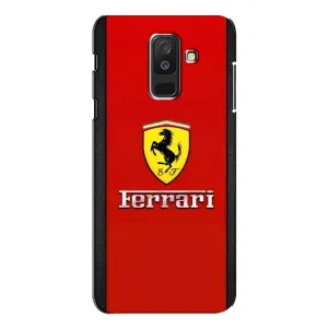 Силіконовий бампер з картинкою машини на Samsung Galaxy A6 Plus 2018 ( A605) (Ferrari Logo)
