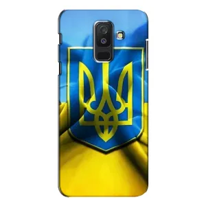 Чехол с картинкой (Патриотический ГЕРБ) на Samsung Galaxy A6 Plus 2018 ( A605) (Герб и Флаг Украины)