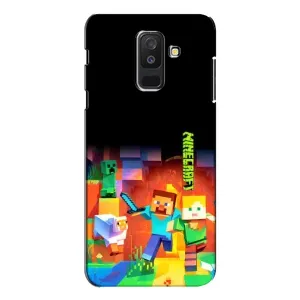Чохли для Samsung Galaxy A6 Plus 2018 ( A605) (Персонажі МайнКрафт) (Герой Майнкрафт)