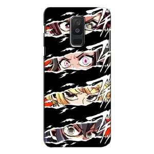 Силиконовые чехлы с глазами Anime для Самсунг А6 Плюс 2018 (Глаза на чорном)