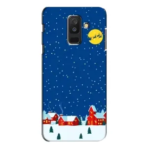Силіконовий бампер на різдво для Samsung Galaxy A6 Plus 2018 ( A605) (Місто в снігу)