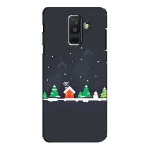 Силіконовий бампер на різдво для Samsung Galaxy A6 Plus 2018 ( A605) (Місто зимове)