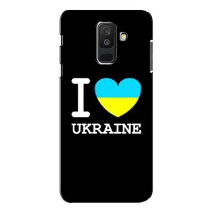 Чехол с Украинской символикой на Самсунг А6 Плюс 2018 (I Love Ukraine)