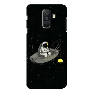 Силіконовый Чохол з принтом "Космонавти" на Samsung Galaxy A6 Plus 2018 ( A605) (Космонавт на рибалці)
